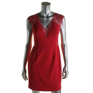 Aqua Scarlet Lace V-Neck Mini Dress